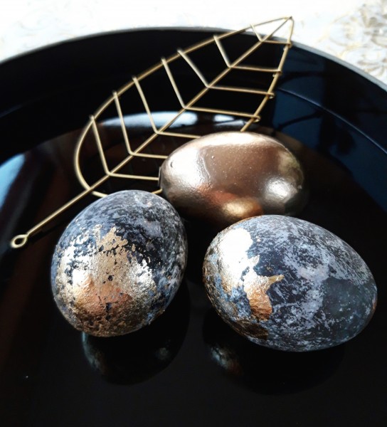 Set " Glamour " Gold Ostereier