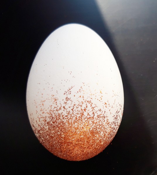 Gänseei Glitter Kupfer Ostereier