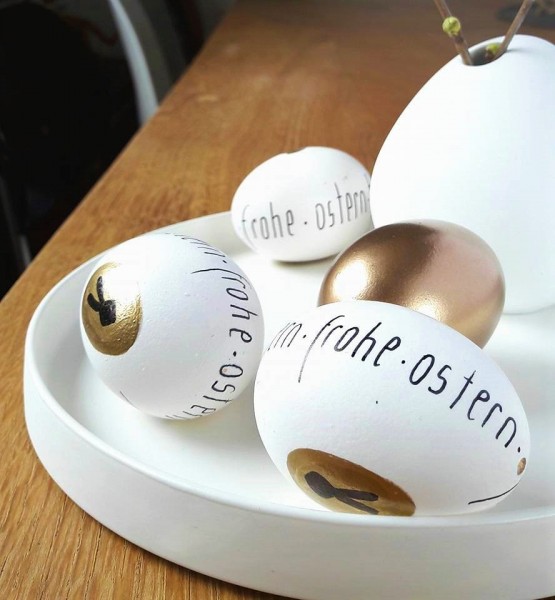 Gold Ostereier Set